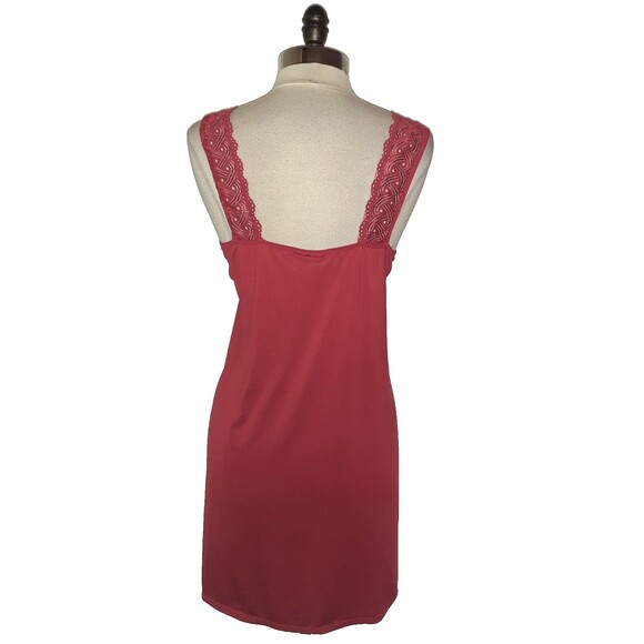 AVENUE Plus Size 3X 22W 24W Nightgown Chemise Red Sleeveless Stretch - Picture 3 of 5